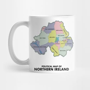 Political map of Northern Ireland Mug